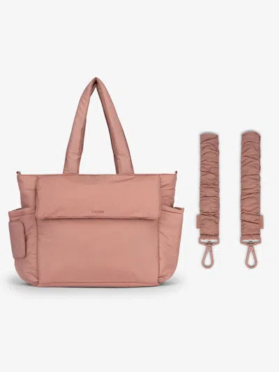 Calpak Diaper Tote Bag With Stroller Straps In Burgundy