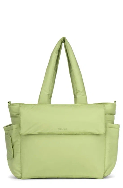 Calpak Babies' Diaper Tote With Laptop Sleeve In Lime