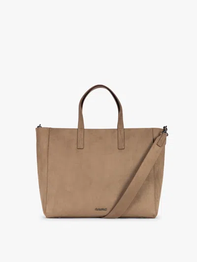 Calpak Haven 15 Inch Laptop Tote Bag In Truffle Suede