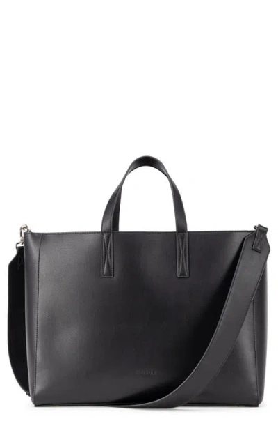 Calpak Haven Faux Leather 15-inch Laptop Tote In Black