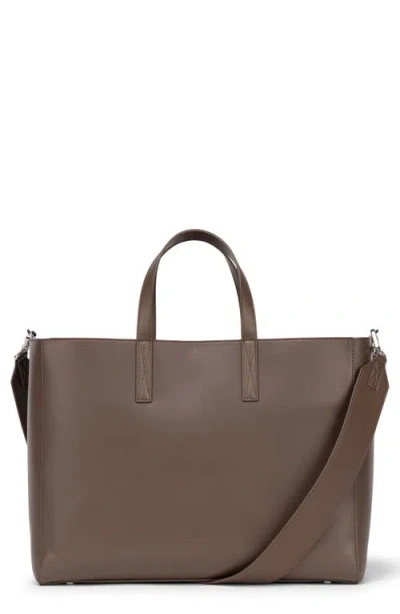 Calpak Haven Faux Leather 15-inch Laptop Tote In Brown
