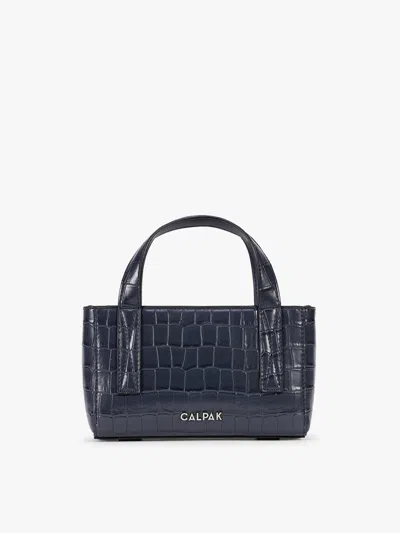 Calpak Haven Mini Crossbody Bag In Navy Croc