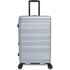 Calpak Honor Medium 24-inch Hardshell Checked Suitcase In Silver