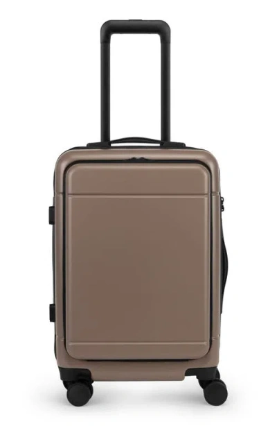 Calpak Hue 22-inch Front Pocket Carry-on Suitcase In Brown