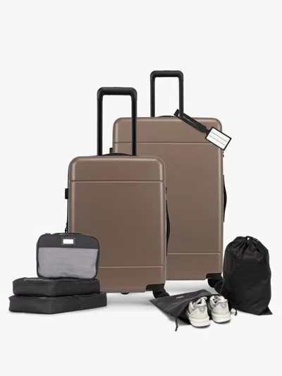 Calpak Hue Starter Bundle 8-piece Set In Brown