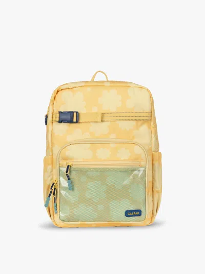 Calpak Kids Large Backpack In Yellow Bloom