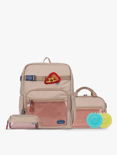Calpak Kids School Essentials Bundle With Large Backpack In Khaki
