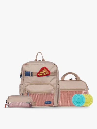 Calpak Kids School Essentials Bundle With Small Backpack In Khaki