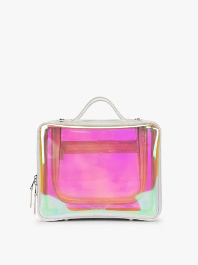 Calpak Large Clear Cosmetics Case In Pink