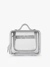 Calpak Large Clear Cosmetics Case In Silver