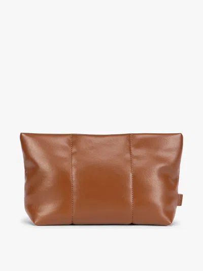 Calpak Luka 2-quart Zip Pouch In Honey Brown