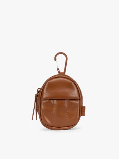 Calpak Luka Backpack Zip Bag Charm In Honey Brown