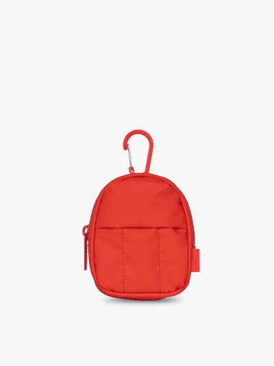 Calpak Luka Backpack Zip Bag Charm In Red
