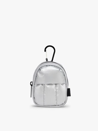 Calpak Luka Backpack Zip Bag Charm In Silver