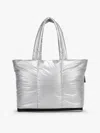 Calpak Luka Expandable Laptop Tote In Silver