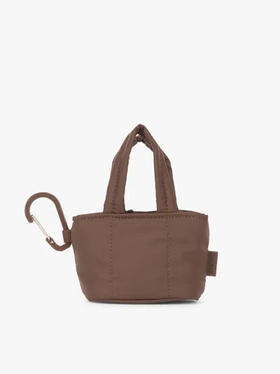 Calpak Luka Tote Zip Bag Charm In Brown