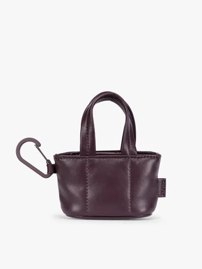 Calpak Luka Tote Zip Bag Charm In Dark Cherry