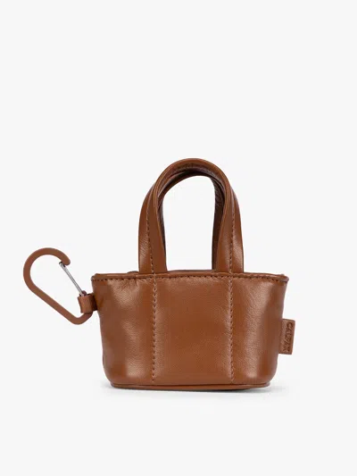 Calpak Luka Tote Zip Bag Charm In Honey Brown