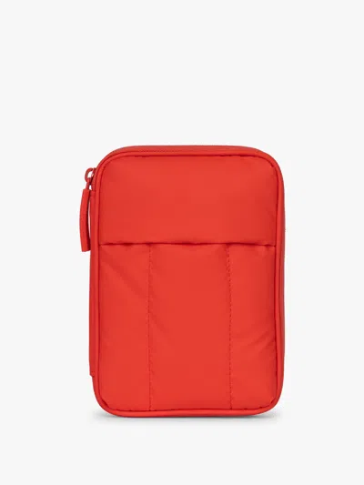 Calpak Luka Zip Passport Wallet In Red