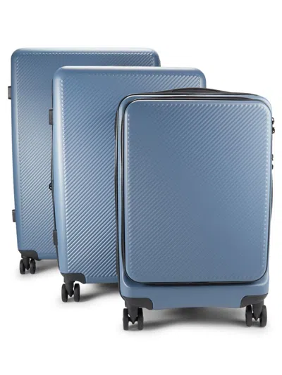 Calpak Malden 3-piece Textured Luggage Set In Blue Storm