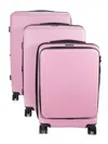 Calpak Malden 3-piece Textured Luggage Set In Pink