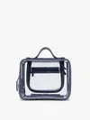 Calpak Medium Clear Cosmetics Case In Blue