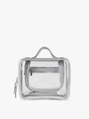 Calpak Medium Clear Cosmetics Case In Silver