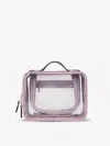 Calpak Medium Clear Cosmetics Case In White