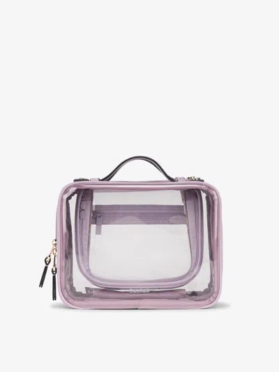 Calpak Medium Clear Cosmetics Case In White