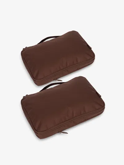 Calpak Medium Compression Packing Cubes In Walnut