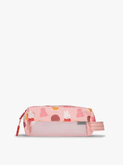 Calpak Miffy Kids Pencil Case In Miffy Pink Zoo Trip