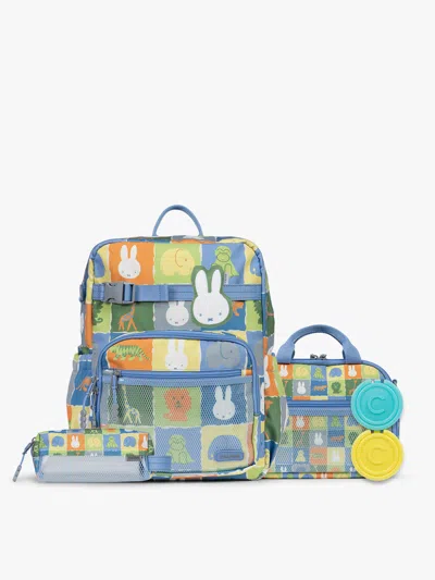 Calpak Miffy Kids School Essentials Bundle With Large Backpack In Miffy Blue Zoo Trip