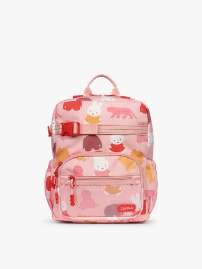 Calpak Miffy Kids Small Backpack In Miffy Pink Zoo Trip
