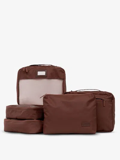 Calpak Packing Cubes Set (5 Pieces) In Walnut