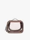 Calpak Small Clear Cosmetics Case In Mocha In Mocha