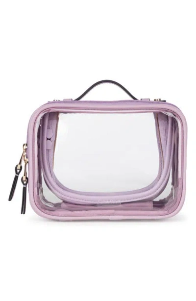 Calpak Small Clear Cosmetics Case In Pink