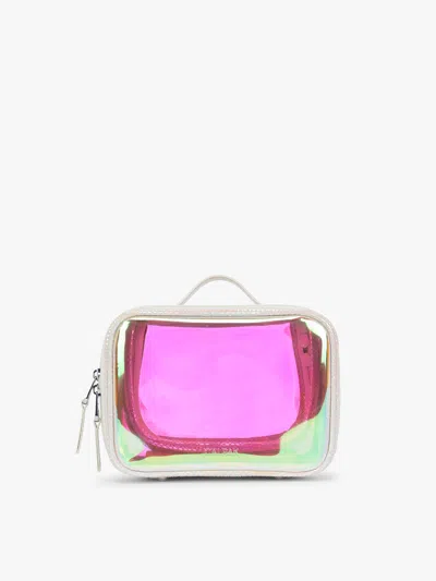 Calpak Small Clear Cosmetics Case In Pink