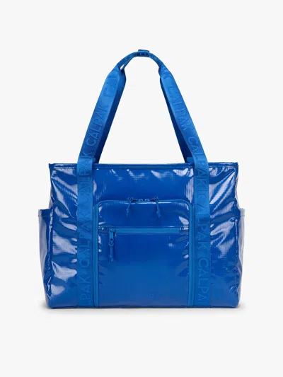 Calpak Terra 35l Water Resistant Zip Tote Bag In Blue