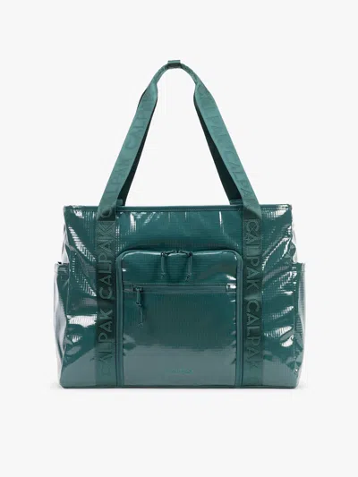 Calpak Terra 35l Water Resistant Zip Tote Bag In Kale