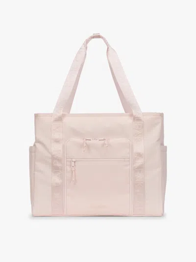 Calpak Terra 35l Water Resistant Zip Tote Bag In Pink