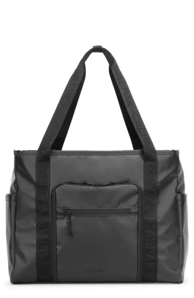 Calpak Terra 35l Water Resistant Zip Tote In Black