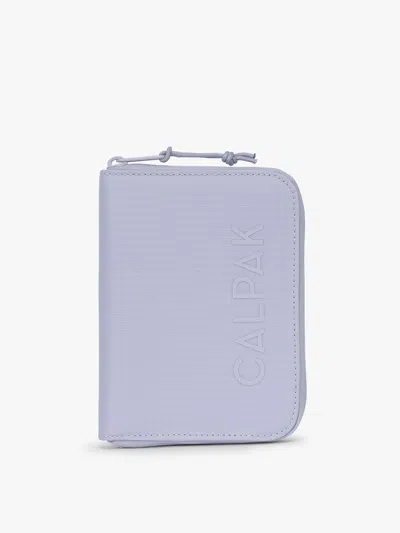 Calpak Terra Zip Passport Wallet In Blue