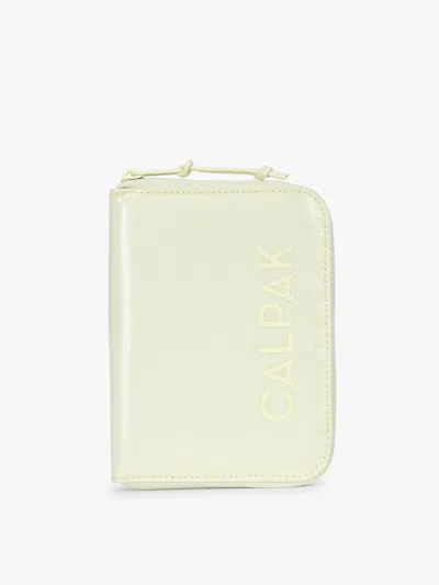 Calpak Terra Zip Passport Wallet In Green