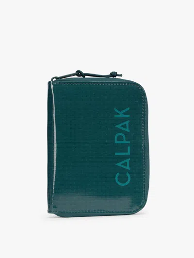 Calpak Terra Zip Passport Wallet In Kale