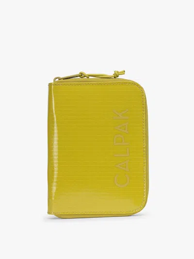 Calpak Terra Zip Passport Wallet In Wasabi