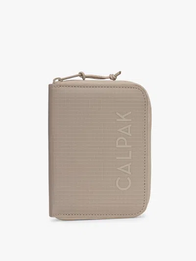 Calpak Terra Zippered Passport Wallet In White