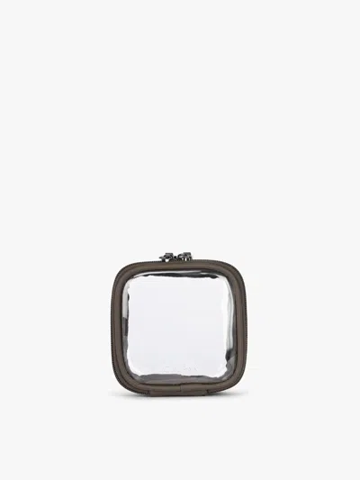 Calpak Tiny Clear Cosmetics Case In Brown