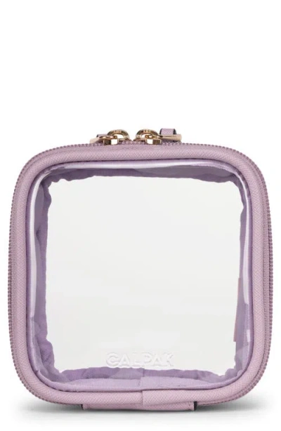 Calpak Tiny Clear Cosmetics Case In Purple