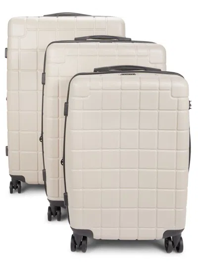 Calpak Kids' Women's Hardyn 3-piece Geometric Luggage Set In White