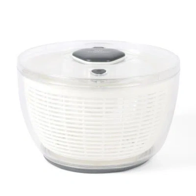 Calphalon Aero Plastic Salad Spinner With Strainer And Extra Storage Lid In Transparent